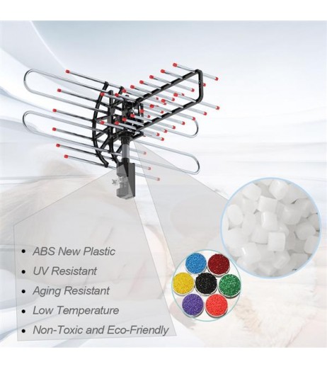 Leadzm TA-851 Plus 360°Rotation UV Dual Frequency 45-860MHz 22-38dB 42.65ft cable Outdoor Antenna