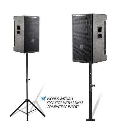 LEADZM LZ-SP2 Pair Height Adjustable 35MM COMPATIBLE Tripod DJ PA Speaker Stands