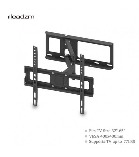 LEADZM 32-60 Inch Single Pendulum Large Base TV Stand Tmdd-102 Bearing 35Kg/Vese400*400/Upper And Lower-10~ 10°
