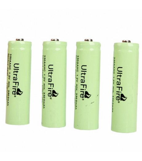 4pcs 1.2V 3500mAh UltraFire Ni-MH Rechareable Batteries