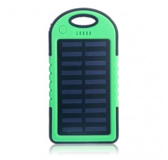 5000mAh Solar Power Bank Green