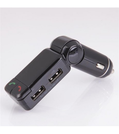 BC06 Car Bluetooth V2.1 + EDR Transmitter with FM & Hands-free & USB Charger Black