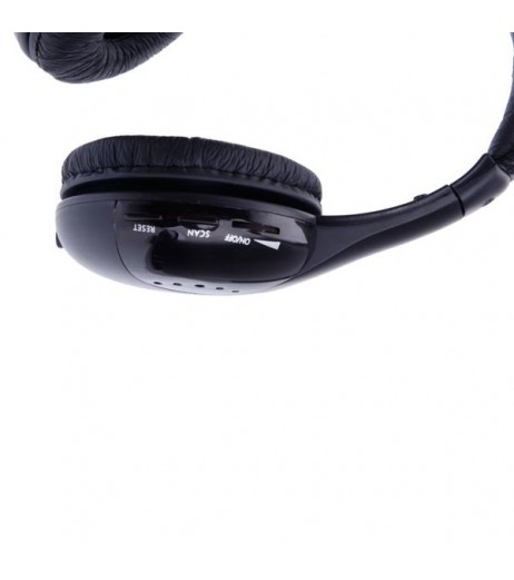 WH-2013 8-in-1 Transmitter   Receiver Intelligent Wireless Headphone Black