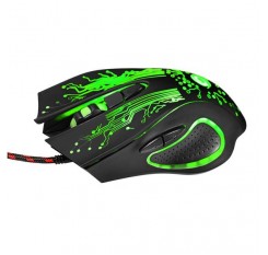 A885 5500DPI 6-Button LED USB Optical Wired Gaming Mouse for Pro Gamer