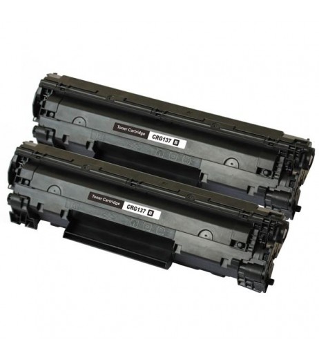 2pcs CRG137 2BL Toner Cartridges for Canon Black