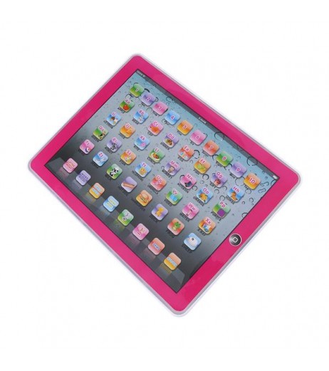 Baby Kids Toddler Learning English Machine Tablet Early Educational Study Toy (Pink)