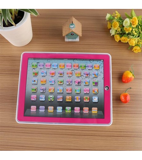 Baby Kids Toddler Learning English Machine Tablet Early Educational Study Toy (Pink)
