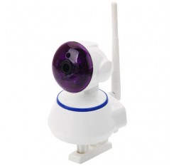 Chic 4-Lamp 720P 360-Degree Rotation Wireless HD Home Security Camera for Infants (US Standard) Whit