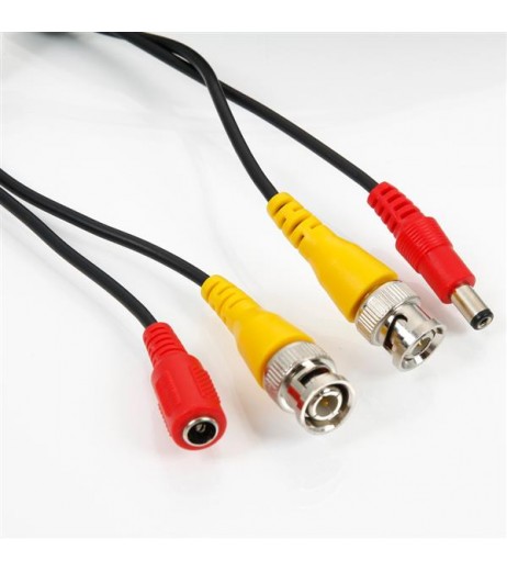165ft/50m BNC DC Extension Cable for Surveillance System Black and Yellow and Red
