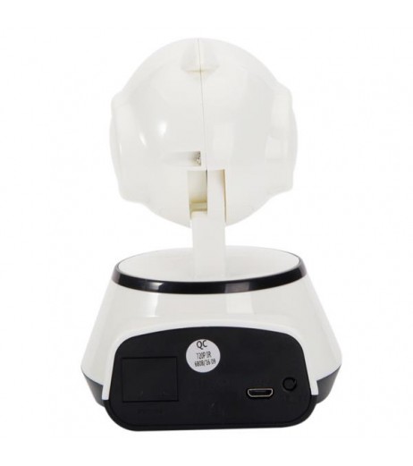 CMOS 1.0MP 3.6mm Lens IR-CUT 6-LED Night Vision Gimbal Indoor Wireless IP Camera US Plug White
