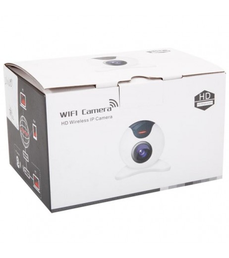 CMOS 1.0MP 3.6mm Lens IR-CUT 6-LED Night Vision Gimbal Indoor Wireless IP Camera US Plug White