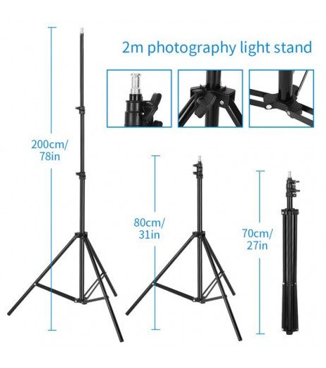 Kshioe 135W Photo Studio Photography 3 SoftBox LED Light Stand Continuous Lighting Kit Diffuser