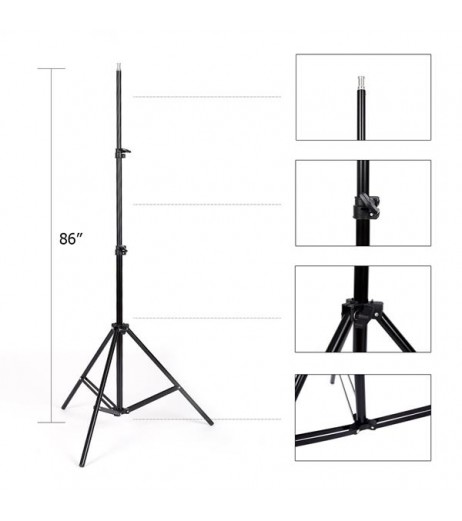 [US-W]Kshioe 65W Photo Studio Photography 3 Soft Box Light Stand Continuous Lighting Kit Diffuser